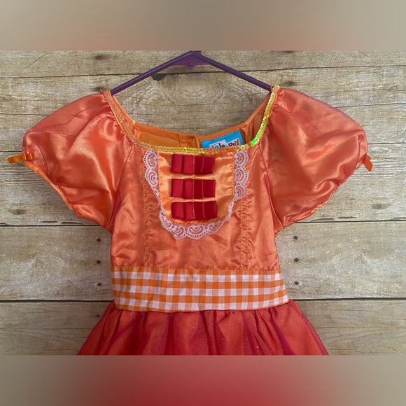 Lalaloopsy Girl Dress Small 3 - 4 Orange Costume Layered Ruffles Halloween - Picture 7 of 11